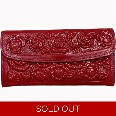 Rose Tooled Leather Wallet